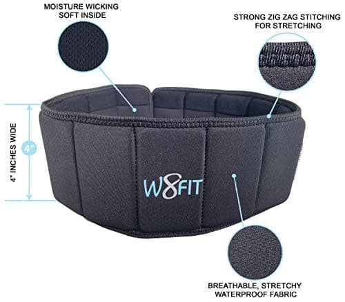W8FIT Adjustable Weighted Belt for Men & Women – Rucking Belt for Walking, Hiking & Strength Training (8 LB Medium) - Thumbnail 3