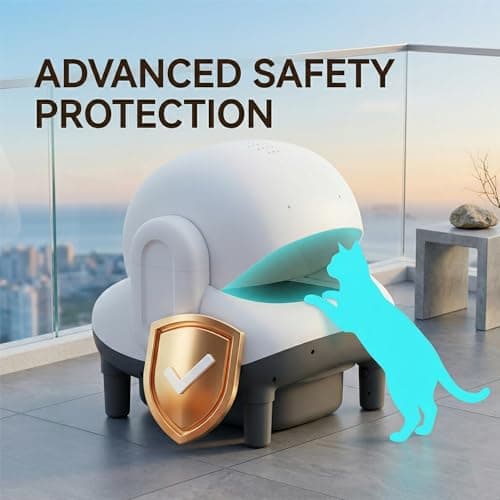 MeowWhimsy S7 Pro Self Cleaning Litter Box, Automatic Open Top, App Control, Extra Large Electric for Multi-Cat, Includes Pedal Mat and Bags - Thumbnail 5