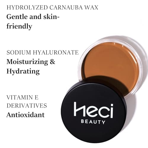 HECI BEAUTY Cream Bronzer with Brush, Creamy & Highly Pigmented Formula, Blendable Cream Contour Makeup with a Natural, Matte Finish - Buildable Formula for Shimmer-Free, Medium tan, 0.7 Oz - Thumbnail 3