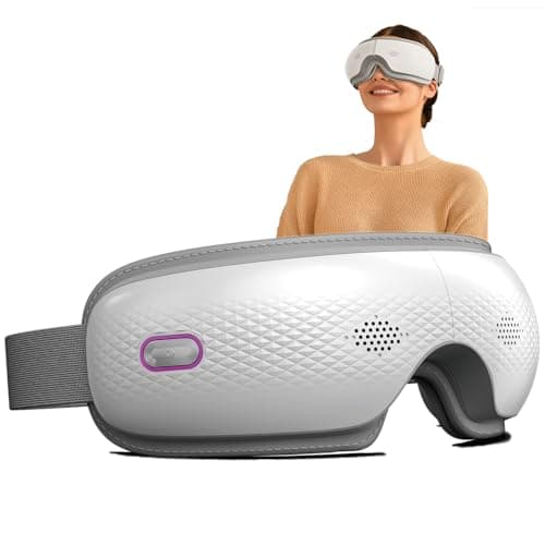 SKG Eye Massager with Heat & Music, Valentine's Day Gifts for Her Him, Foldable Sleep Mask for Migraine & Eye Strain, 5 Massage Modes for Tired Eyes Relax, Birthday Gifts for Dad, Mom, Men, Women - Image 1