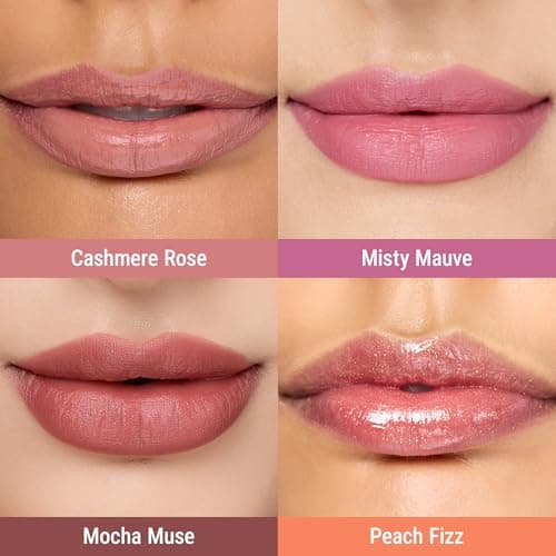 exmiloo Mini Lip Tint Stain Set – 4 Colors Liquid Lip Stain Kit for Matte & Glossy Finish, Lightweight Lip and Cheek Tint for Women and Girls, Vegan & Cruelty-Free - Thumbnail 2