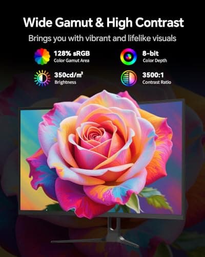 KTC 32 Inch Curved 280Hz Gaming Monitor, 240Hz Computer Monitor FHD, H32C5 - Thumbnail 5