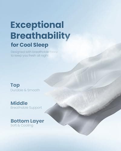 Fuzzysense Cooling Comforter Queen 90"x90" – Instant Cooling Blanket for Hot Sleepers & Night Sweats, Breathable Lightweight All-Season Bedding, Pet-Friendly Oeko-TEX & GRS Certified, Gray - Thumbnail 5