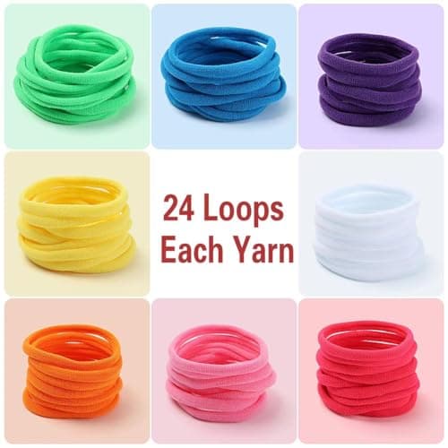 Kaaper Weaving Loom Kit for Beginners Adults, Loom Kit with 192pcs Loops DIY Arts and Crafts for Girls and Boys, Potholder Loom Knitting kit for Beginners (Weaving Loom Kit) - Thumbnail 4