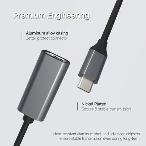 USB C to HDMI Adapter, Support 4K@60Hz Max,Compatible with 2K 1080P,USB Type-C to HDMI 2.0/2.0b Converter for MacBook, iPad, Laptop, Monitor, TV - Plug & Play, 18Gbps - Thumbnail 5