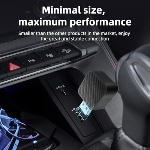 Mini Wireless CarPlay Adapter Android Auto Dongle for iPhone & Android Plug & Play Fits Most Cars 2015+ USB Type-C Compact Design - Thumbnail 3