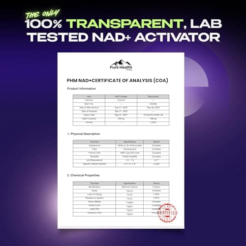 NMN Supplement with NAD+ and Resveratrol - 10,000MG Extra Strength | NMNH Alternative | NAD Liposomal Supplements for Men and Women - Supports Cellular Energy | 90 Capsules, 3 Months Supply - Thumbnail 5