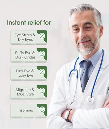 Detachable Heated Eye Mask, Cordless Eye Mask for Dry Eyes & Puffiness, Algae Fiber Ultra-Soft Nose Bridge Light-Block for Deeper Sleep – Graphene Layer Warm Compress & Cold Pack,Travel Essentials - Thumbnail 3