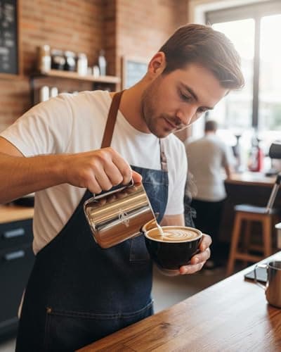HOWFIELD 20oz Stainless Steel Milk Frothing Pitcher with Precision Spout and Measurement Markings for Espresso and Cappuccino, Silver - Thumbnail 6