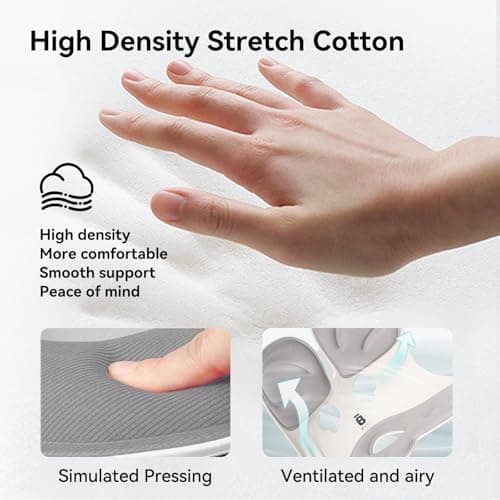 BKT Seat Cushion Chair Ergonomic Office Chair Cushions Lumbar Support for Seat Pillow Ideal for Students Office Workers Nursing Mothers Long Sitting Outdoor Fishing Floor (Grey) - Thumbnail 4