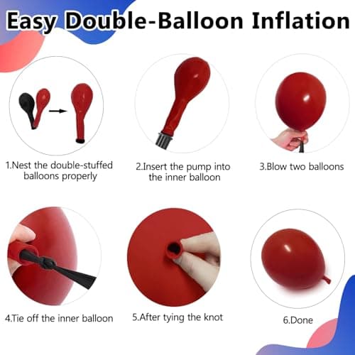 Red White and Blue Balloons Arch Kit - 124 PCs Double Stuffed Red Navy Blue Sand White Gold Latex Balloons for 4th of July Veterans Day Birthday Party Decorations - Thumbnail 4