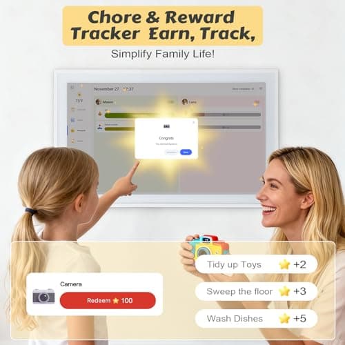 COMIX 21.5-inch Smart Digital Wall Calendar with Touch Screen-Electronic Calendar & Family Organizer for Schedules & Chore Charts,Digital Planner for Home and Office,Includes Wall Mount - Thumbnail 4