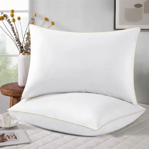 Queen Size Pillows Set of 4 - Hotel Quality Down Alternative Pillow for Sleeping 4 Pack, Bed Pillows for Side, Back, or Stomach Sleepers - Thumbnail 4