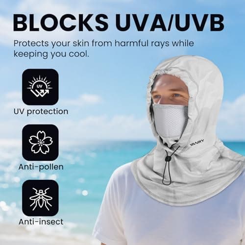Cooling Balaclava Face Mask with Breathable Holes Sun Protection Full Face Mask for Men Women Fishing Cycling&Outdoor Work - Thumbnail 3