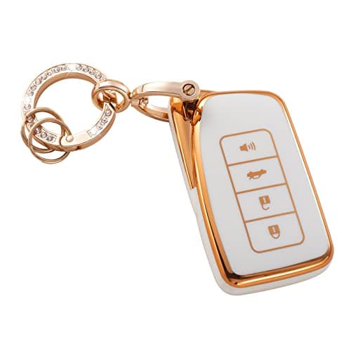 RUABIBAN Key Fob Cover Compatible with Lexus, Soft TPU Key Case Protection Shell Fit Lexus RX ES GS LS NX RS GX LX RC LC Smart Key