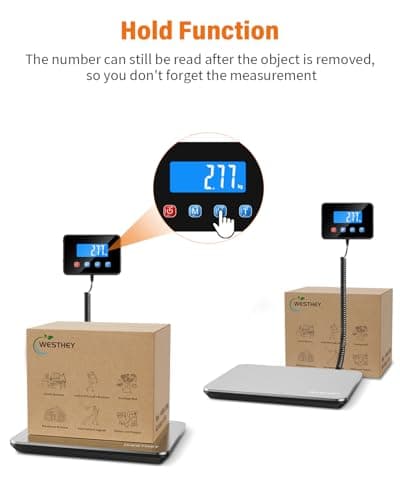Shipping Scale 0.5oz-440lb High Accuracy Postal Digital Weight Luggage Scale for Packages Warehouse Home Small Business Pet Food Mail - Thumbnail 5
