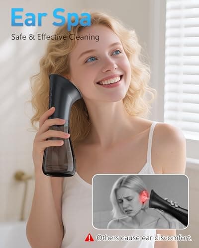 Ear Wax Removal, Electric Ear Cleaner with LED Display, FSA-HSA-Eligible, Ear Irrigation Kit with Dual Tank Includes 12 Tips, IPX7, Safe & Effective Cleaning for Adults & Kids, Easy to Use - Thumbnail 4