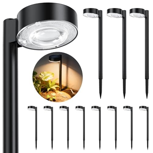 ELECLINK Solar Pathway Lights Outdoor, 12 Pack Waterproof Path Light with Bigger LED Lens, Brighter Up to 12 Hrs Outdoor Solar Light for Walkway Driveway Yard Garden Patio Garden