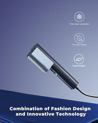 nesugar G3 Pro Smart Handheld Steamer for Clothes – Global Voltage Adaptation, Palm-Sized & Lightweight (0.8lb), Dual Steam Modes, Auto Shut-Off, Travel & Home Double Use (navy blue) - Thumbnail 3