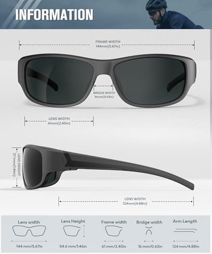 KALIYADI Polarized Sunglasses-for-Men Sports Sunglasses: Mens Sun Glasses with UV400 for Running Fishing Golf - Thumbnail 4