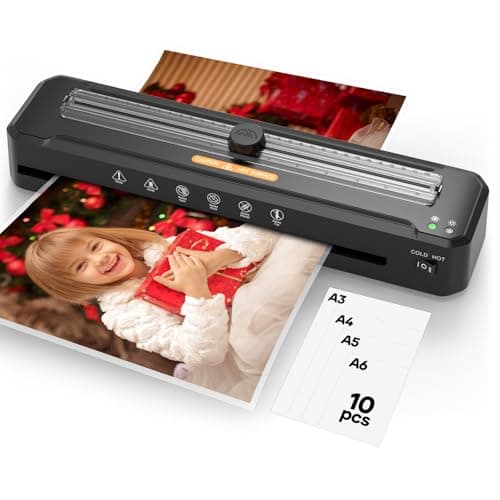 Laminator Machine 13-Inch,A3 Laminator Thermal with10 Laminating Sheets,Cold with Paper Trimmer, Home laminator High-Speed Jam-Free, Low-Noise Laminating Machine(Black)