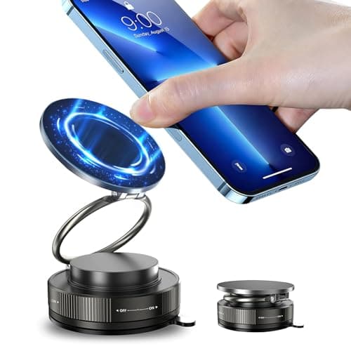 Miedecdel Magnetic Phone Holder for MagSafe, 360° Adjustable Car Phone Mount with 96+LBS Strongest Suction & 2800gf Strongest Magnetic for Dashboard/Gym/Mirror, Compatible with iPhone & Android