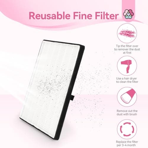 SAVILAND Nail Dust Collector, 60W Powerful Nail Vacuum Dust Collector Cleaner, Compact Dust CollectorTech with Dust Brush, Reusable Filter Manicure Tool for Acrylic Nail Gel Polishing,Salon & Home - Thumbnail 6