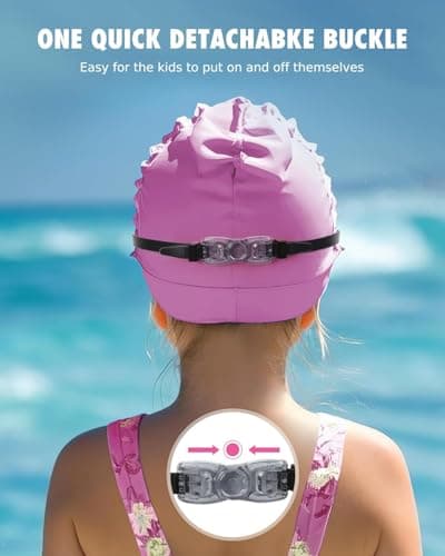 Aegend Swim Goggles for Kids 3-14 – Anti-Fog Comfort Fit for Swim Lessons, Pool, Beach – Includes Case, Ear Plugs & Nose Clip - Thumbnail 6