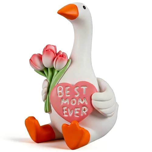 Dzpsoon Mother's Day Mom Gifts Goose Decor Cute Desk Decor Mini Desk Goose Figurine Bookshelf Decor for Mom