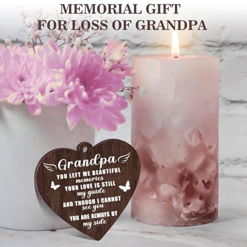 Boiveco Memorial Gifts for Loss of Grandpa, Sympathy Gift for Loss of Grandpa Memorial Picture Frame, In Memory of Grandpa Grief Remembrance Bereavement Gifts for Loss of Grandpa, Display Two 4x6 Photos - Thumbnail 2