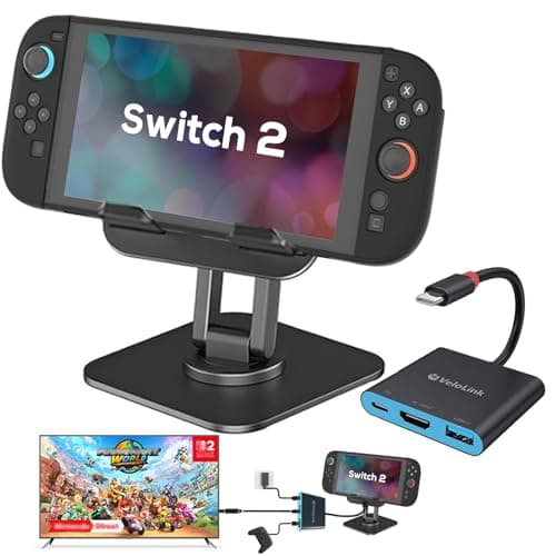 Switch 2 Dock kit with Switch Stand for Nintendo Switch 2 for HDMI 2.1+PD +USB A 3.2 compatibale with Laptop+MacBook ! ! Require Manual firmware Update for V21 or Above ! ! (Update Support Available) - Image 1