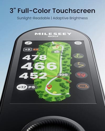 MILESEEY GeneSonic Go Handheld Golf GPS Rangefinder, 43000+ No Subscription Preloaded Courses, Auto Hole Golf Yardage Device, Touchscreen, 10H Battery, Magnetic, Waterproof, Hazard, Green Distances - Thumbnail 6