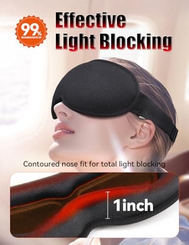 Sleep Mask, EVA BELLE Heated Eye Mask, Electric Sleeping Eye Mask, Warm Eye Compress Mask for Stye Relief, Adjustable Temperature & Timer, Electric Eye Heating Pad for Men Women-Graphene Heating - Thumbnail 4