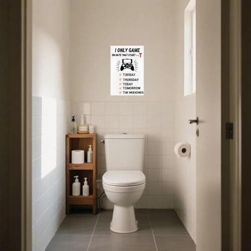 Carastora Funny Game Room Metal Sign - Vintage Wall Decor for the Man Den, Garage, Bar, or Game Room, Humorous Sign for Men, 8x12 Inch - Thumbnail 3