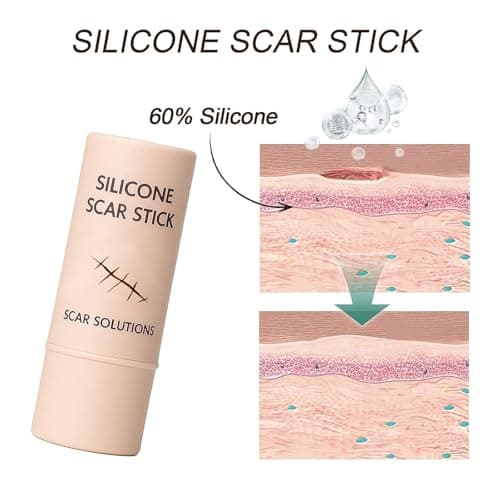 60% Silicone Scar Stick, Skin Scar Solutions for Face and Body, Stick Applicator Manual Massage, with Centella Asiatica Extracts and Vitamin E, Soothing & Gentle for All Skin Scar Types - Thumbnail 4