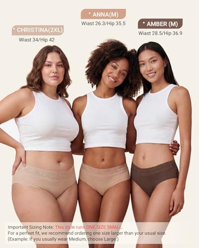 Cevapro Seamless Underwear for Women, Soft Breathable Lace Briefs, Invisible Laser Cut Panties for Women Daily Wear 5 Pack (US, Alpha, Small, Regular, Regular, Multicolor 5) - Thumbnail 2