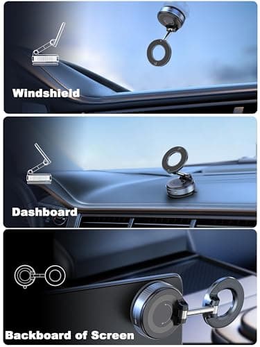 snanlen Upgraded 360° Nano Gel Vacuum Magnetic Phone Holder, 108+LBS Heavy Duty Suction Cup Phone Mount for Car Dashboard & Windshield, 3000gf MagSafe Compatible with iPhone 17/16 Pro Max - Thumbnail 2