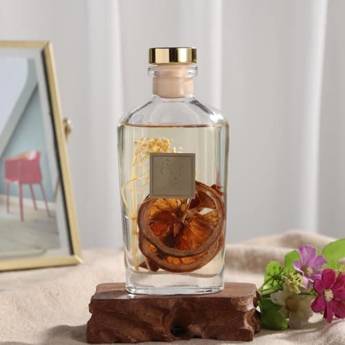 Reed Diffuser Set, Pretty Valley Home Diffuser 140Ml / 4.73 fl OZ Gift Box - Includes Reed Diffuser Sticks, Long Lasting Fragrance Oil and Glass Bottle for Office Living Room Decor (Lemon) - Thumbnail 2