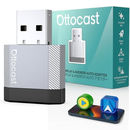 OTTOCAST Mini Nova, 2 in 1 New Gen Wireless Carplay & Android Auto Adapter, Plug & Play, Auto Reconnect USB Dongle, Compatible with OEM Wired Carplay/Android Auto Cars - Image 1