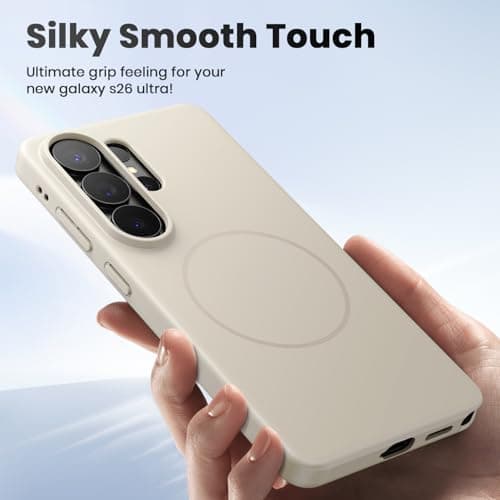 WSKEN Magnetic for Samsung Galaxy S26 Ultra Case - 100% Fit for MagSafe, Skin Friendly Grip Military Grade Shockproof Protective Cover, Slim Thin Phone Case for Galaxy S26 Ultra, White - Thumbnail 3