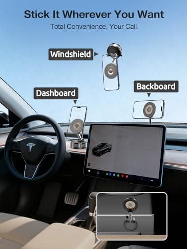 Gorablix Magnetic Phone Holders for Your Car, Vacuum Suction Cup Phone Mount with Strong Stable Suction[360° Rotation Base], Car Phone Holder for iPhone 17 Pro Max 16 15 14 13 12 Plus - Thumbnail 2