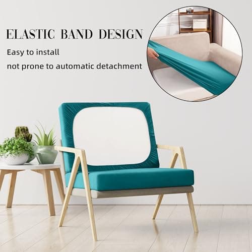 SUKAIKEQA Outdoor Cushion Covers Set,8PCS Patio Furniture Couch Seat Slipcovers, Replacement for Sofa Sectional Chair(Cover，Only) - Thumbnail 5