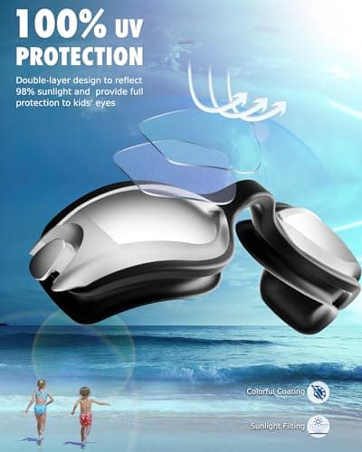 Aegend Swim Goggles for Kids 3-14 - Thumbnail 4