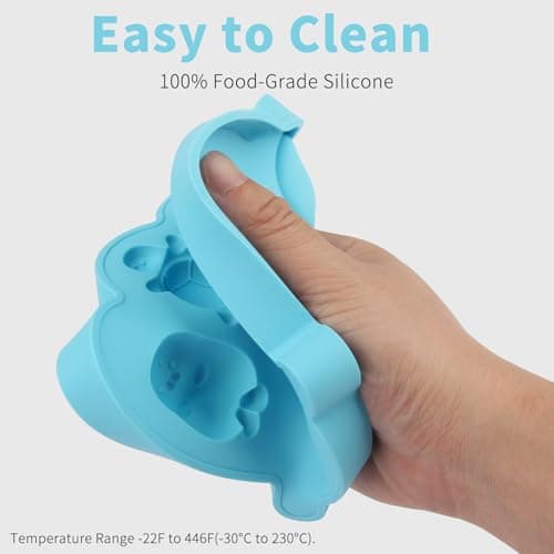 Fu Store Ice Cube Tray Shell Silicone Ice Cube Trays with Cute Marine Life Shapes Cubes Easy to Release Perfect for Freezer Home, Kitchen, Drinks, Cocktail, Coffee, Chocolate Mold (Blue) - Thumbnail 5