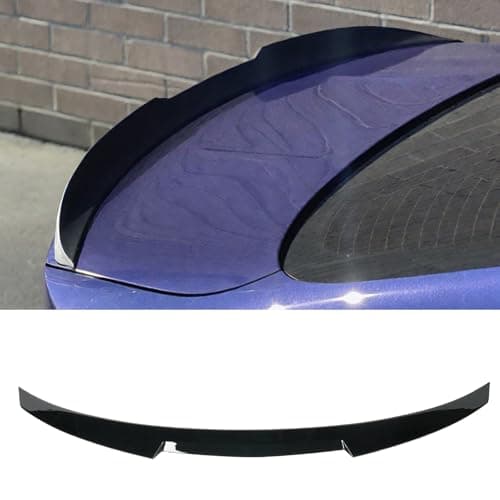 KHK F32 Rear Spoiler, Gloss Black Rear Trunk Spoiler Wings, ABS Material M4 Style Rear Spoiler Wing Lid Fits for 2013-2020 BMW 4-Series F32 Coupe