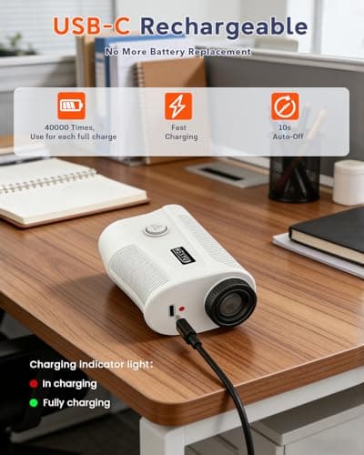 Golf Rangefinder with Slope - 1500 Yard Laser Range Finder for Golfing & Hunting, High-Precision Flag Locking Vibration, 7X Magnification, USB-C Rechargeable, Built-in Magnetic Strip - Thumbnail 6