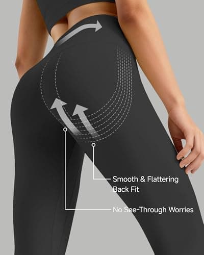 Buttery Soft Second-Skin High Waisted 7/8 Leggings for Women Dark Shadow - Thumbnail 6