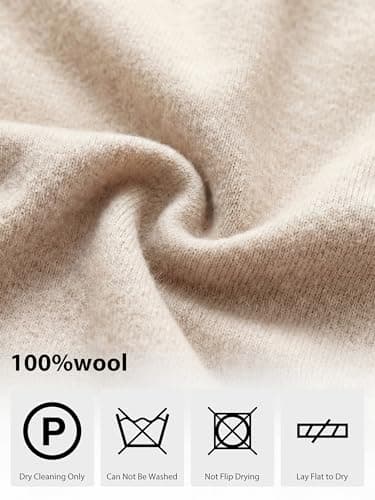 ANRABESS Women’s 100% Wool Sweater，Office Work V Neck Short Sleeve Sweaters ，Soft & Lightweight， Business Casual Tops Apricot Small - Thumbnail 6