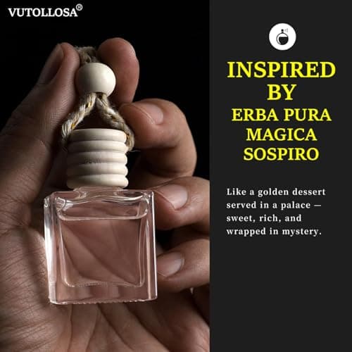 2-Pack Car Fresheners Long Lasting & Car Deodorizer - Caramel & Vanilla Oud Hanging Car Air Freshener for Men and Women, Car Necessities & Scent Diffuser by VUTOLLOSA - Thumbnail 2