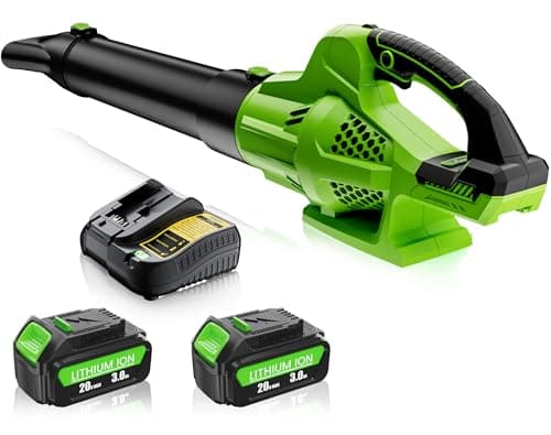Leaf Blower Cordless with Battery and Charger, 500CFM, 6 Speed Modes, Electric Leaf Blower Compatible with Dewalt 20V Battery & Tools, Blowers for Lawn Care, Blowing Leaves, Dust, Snow - Image 1
